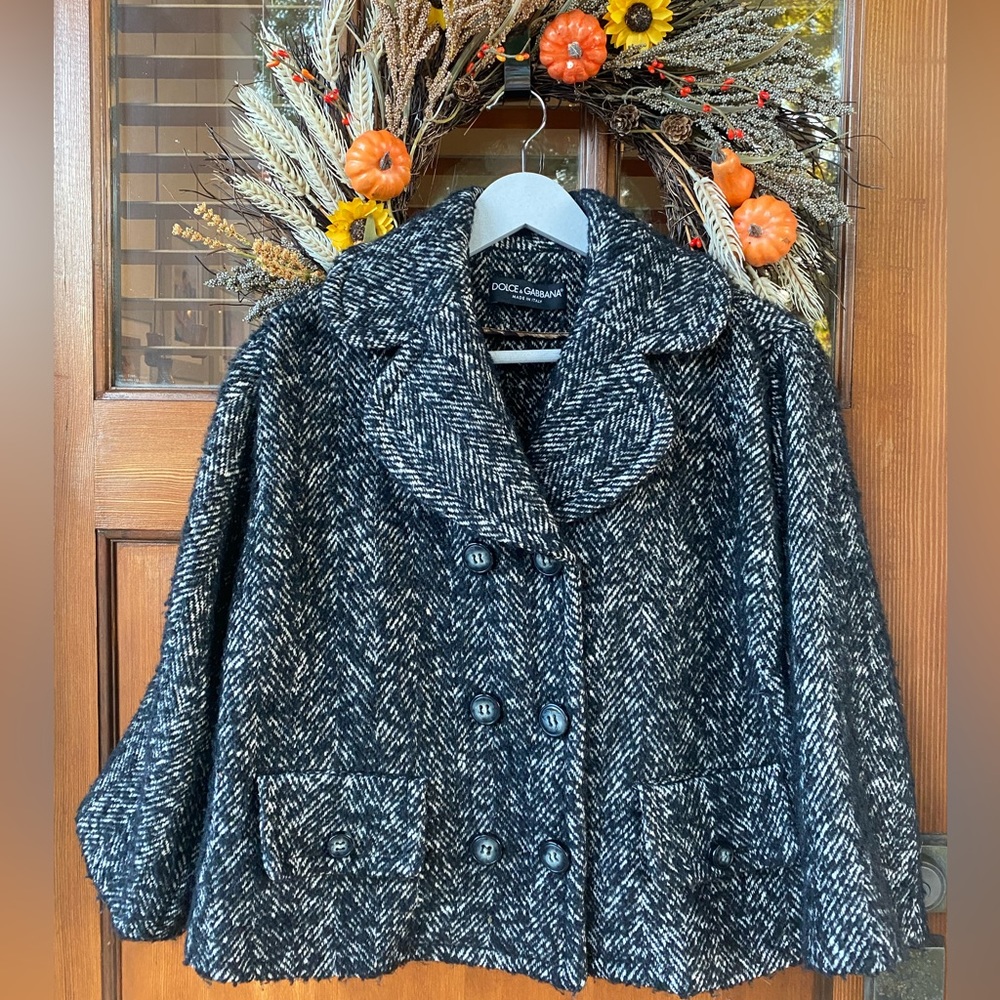 Dolce&Gabbana woolen herringbone jacket, size M.